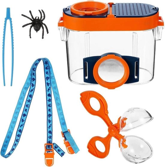Kit di osservazione insetti per bambini - Scatola di osservazione insetti con coperchio e aperture di aerazione - Kit di osservazione insetti con cinture e viti - Box di osservazione insetti con pinza - Giocattolo educativo per bambini