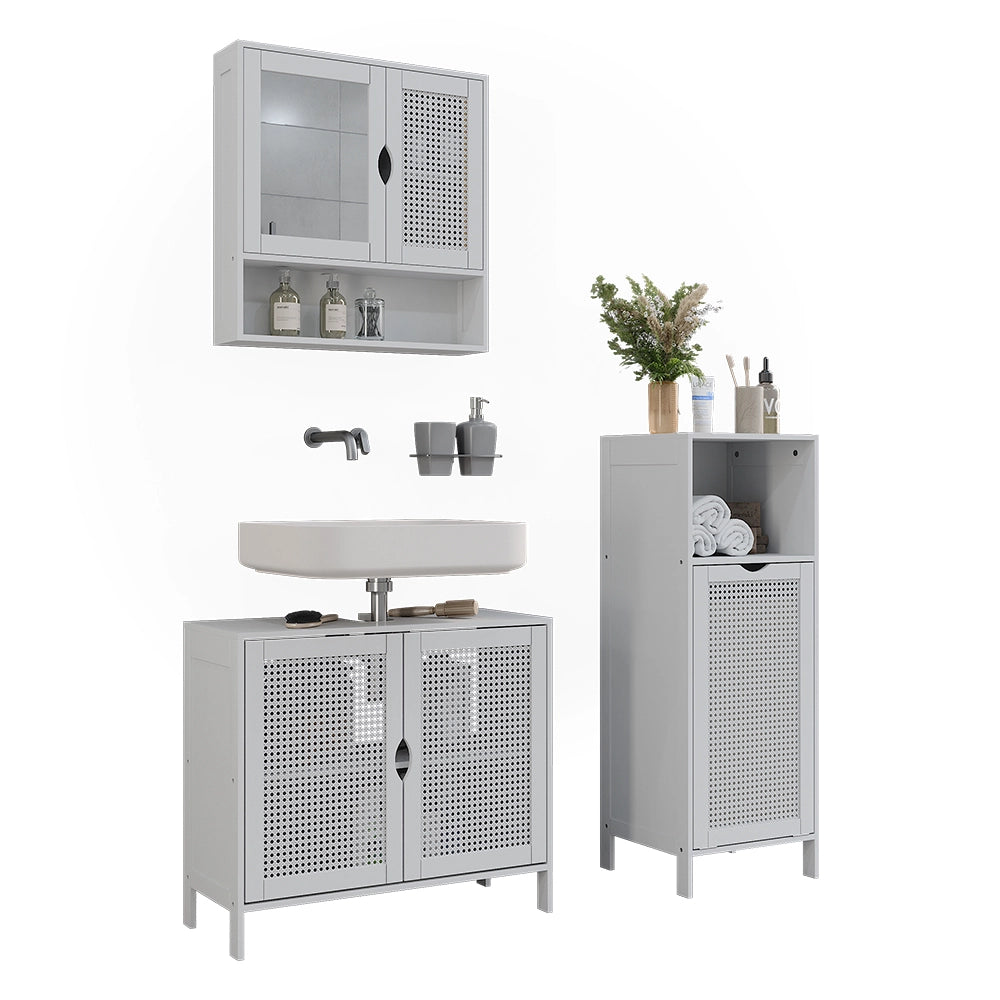 Vicco Set di mobili da bagno Bianco 3 parti