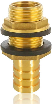 Porta acqua in rame - Regolazione livello 1/2 pollici x 3/8 pollici - Flessibile tubo 12 mm - Bui uscita/ ingresso - Adatto per serbatoi d'acqua - Materiale di alta qualità - Regolazione livello acqua