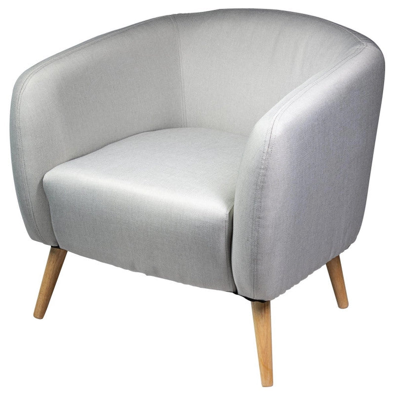 Poltrona Tessuto Grigio Apollonia 80x77x74 Lsfo