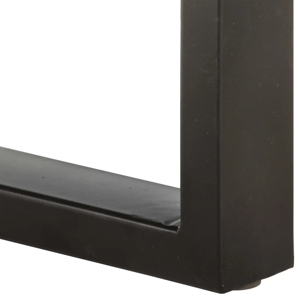 Panca 110 cm in Legno Massello di Recupero e Acciaio 286458