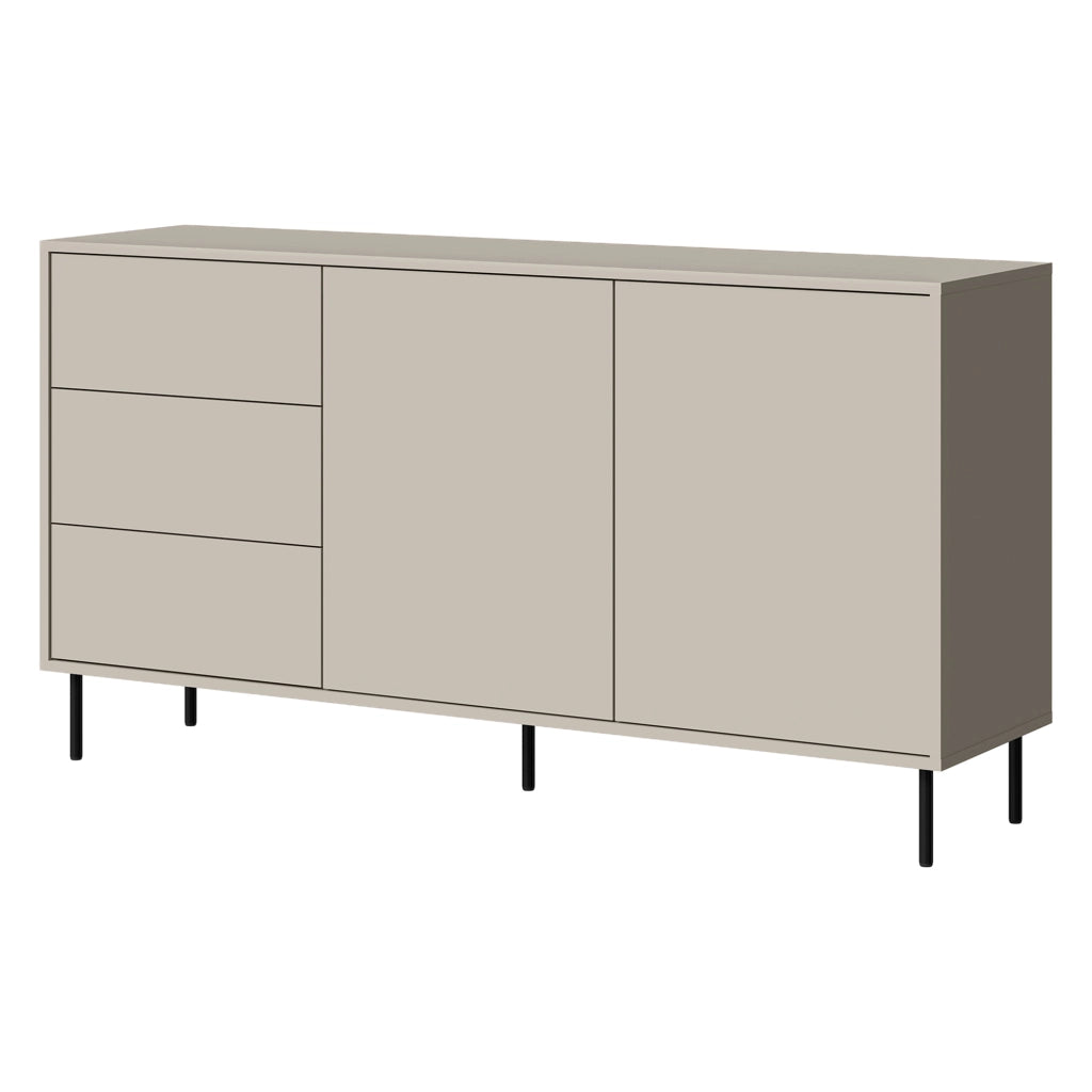 Madia Civezza, Credenza 3 Cassetti, 150x39x80h cm Beige