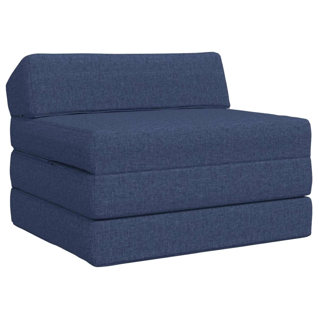 Divano Letto Pieghevole Blu 200 x 70 x 10 cm Tessuto