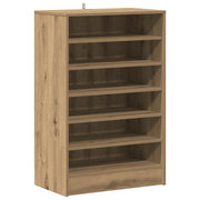 Scarpiera moderna con 6 ripiani a giorno 60 x 35 x 92 cm finitura rovere ingegnerizzato realizzata artigianalmente 02_0050914