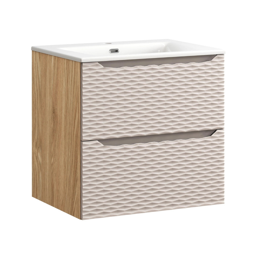 Set mobili bagno 60 cm con lavabo per mobile SKY Ocean Beige 60 x 1401 x 46 cm