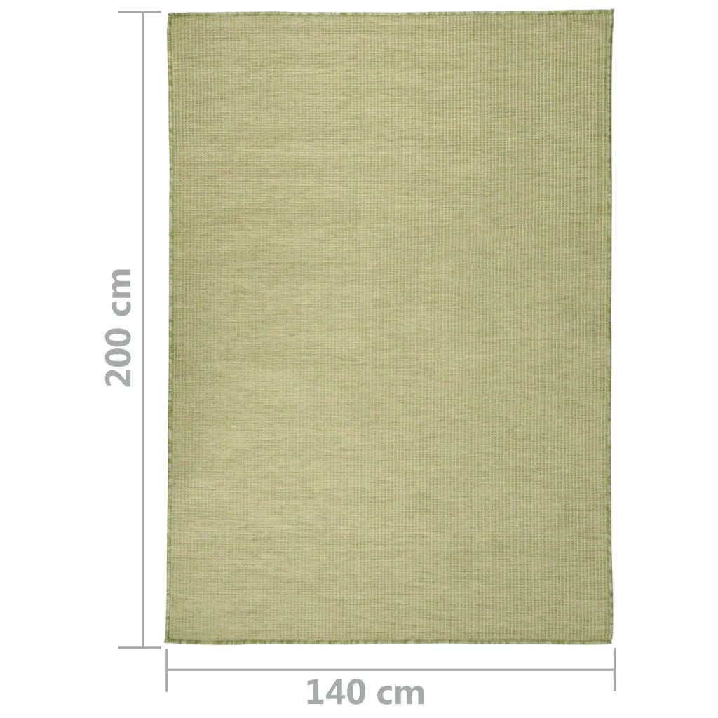 Tappeto da Esterni a Tessitura Piatta 140x200 cm Verde cod mxl 67420