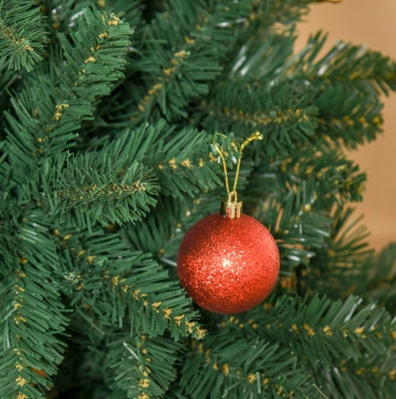 Albero di Natale artificiale ULEVR 180 cm con 724 rami e base in acciaio, verde