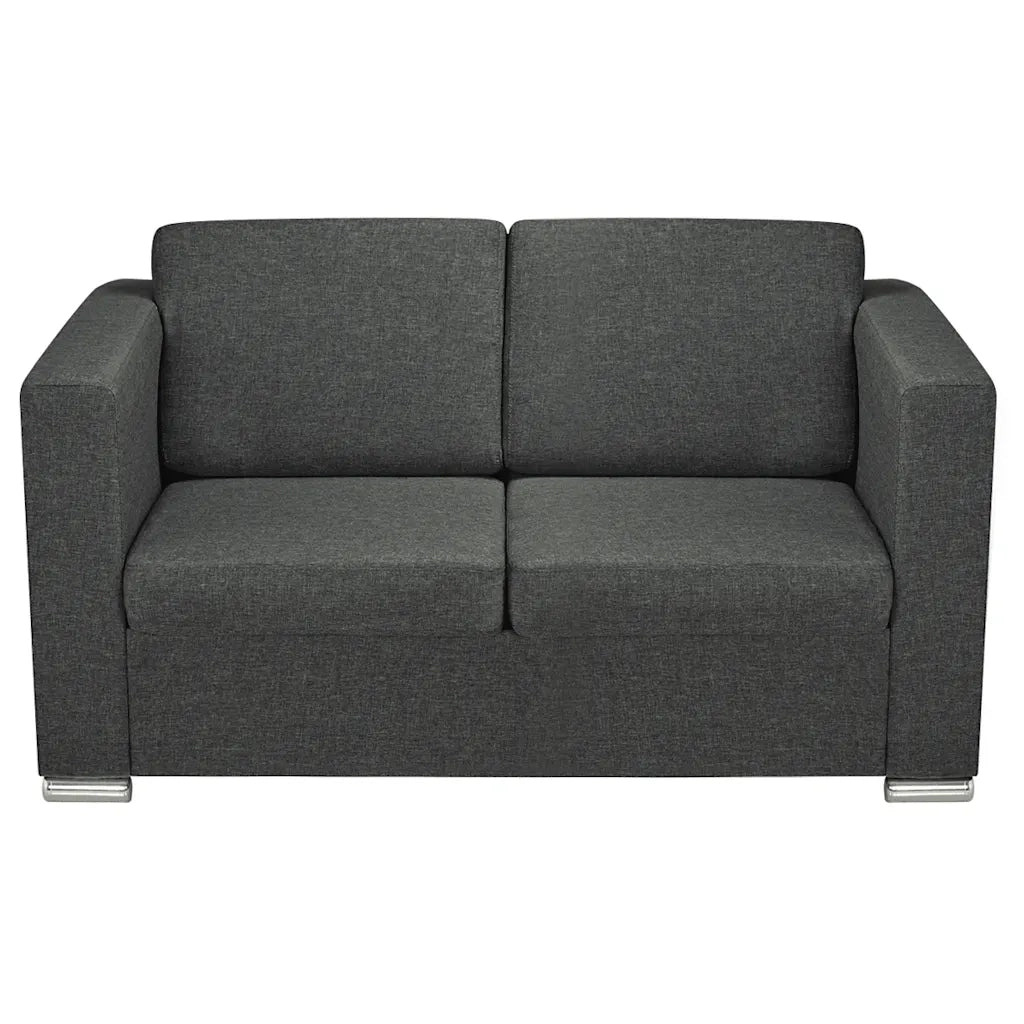 2 Pz Set di Divani in Stoffa Grigio Scuro  cod mxl 18890