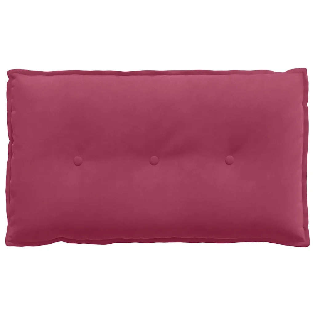 Cuscino per Schiena Rosso Vino 80 x 50 cm Tessuto in Cords 42014723