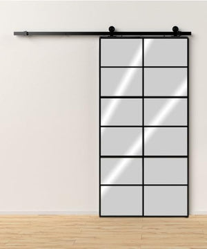 Porta Scorrevole 96x220 h cm con vetro effetto Specchio