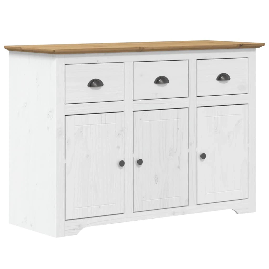 Credenza/cassettiera/armadio/contenitore/organizzatore per cucina/soggiorno BODO 115,5 x 43 x 200,5 cm legno massello di pino marrone 02_0030801