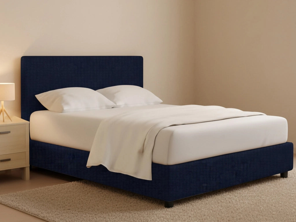 Harlow, Letto Piazza e Mezza Sfoderabile Made in Italy, Viola Scuro