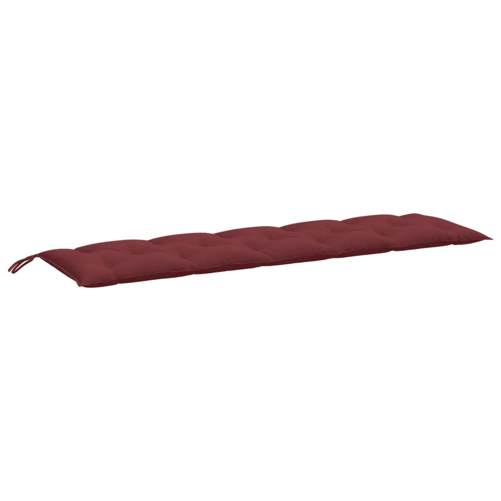 Cuscini Panca Giardino 2 pz-Set di 2 Cuscini per panchina da esterno Rosso Vino M¨¦lange 180x50x7 cm
