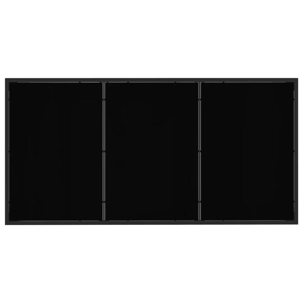 Set da Pranzo per Giardino 9 pcs Nero e antracite