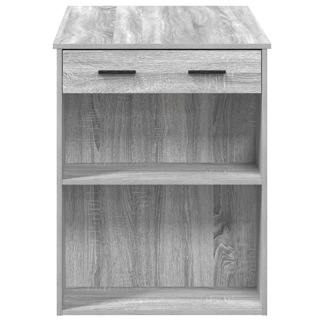 Scrivania con Cassetto Ripiano Grigio Sonoma Legno Multistrato 858691