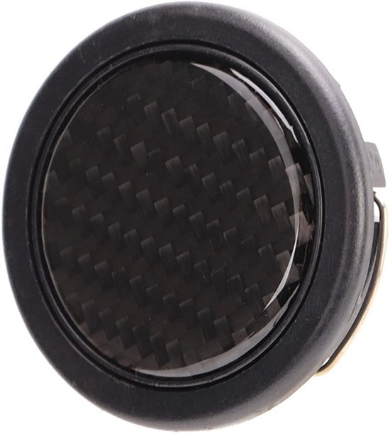 Claxon per autoveicoli - 50 mm - Fibra di carbonio - Universale - Installazione semplice - Robusto - Ricambio - Pulsante di clacson
