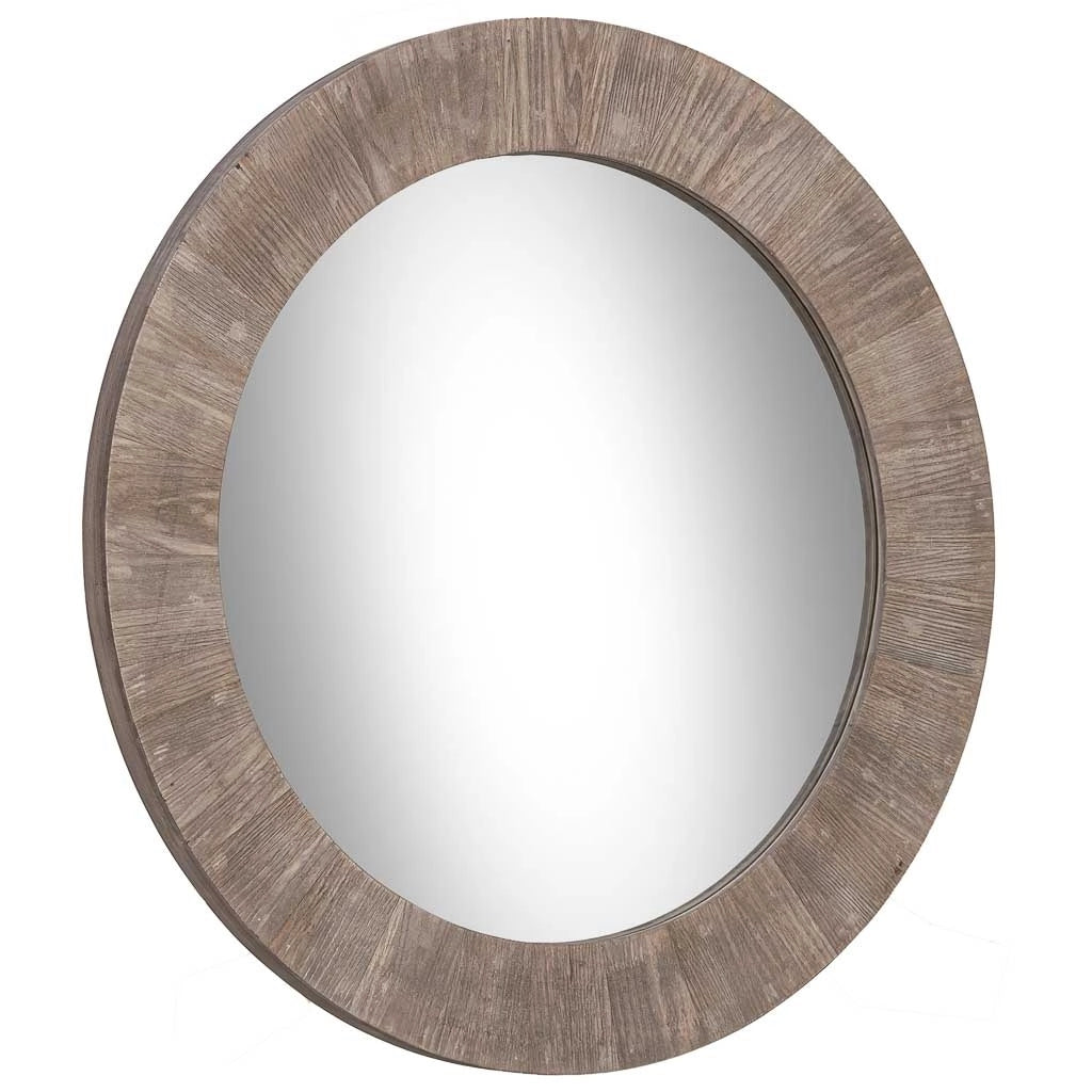 Specchio in legno marrone D80x4 cm