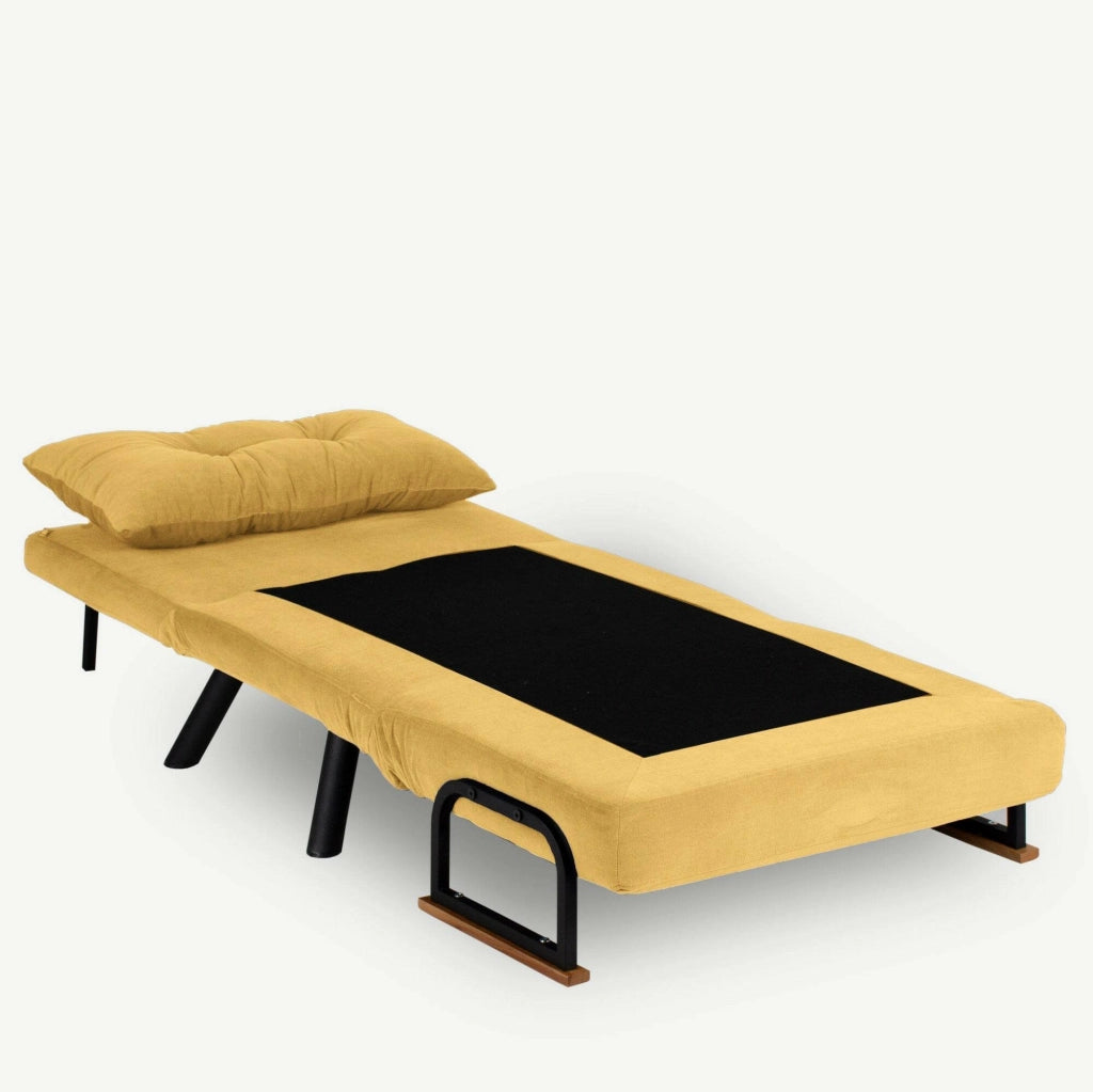 Poltroncina Keoni, Poltrona Reclinabile, 60x78x78h cm Giallo