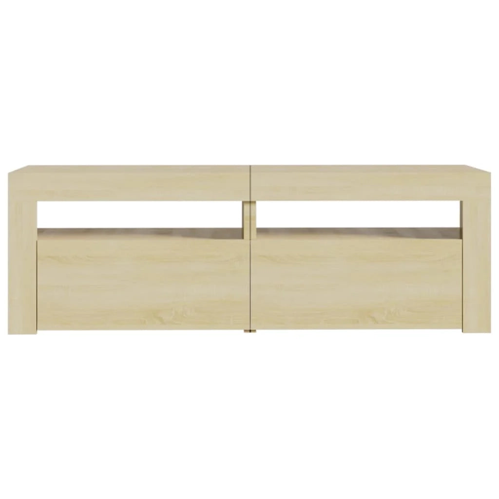 Mobile TV multimediale mensola TV credenza mobile TV sala da pranzo soggiorno camera da letto con luci LED rovere Sonoma 120 x 35 x 40 cm marrone 02_0026758