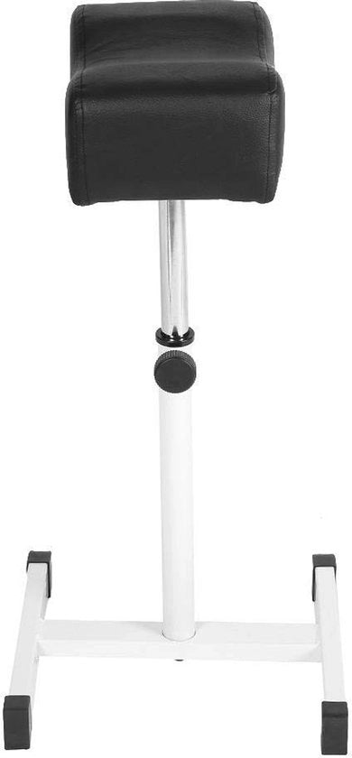 Pedicure Kruk Professionale con Regolazione di Altezza 38-57cm - Supporto per Piedi con Fermo Unghie - Adatta per Spa/Salon - Nero - Incluso Cuscino 24,5x16,5x9,5cm - Sedia per Pedicure