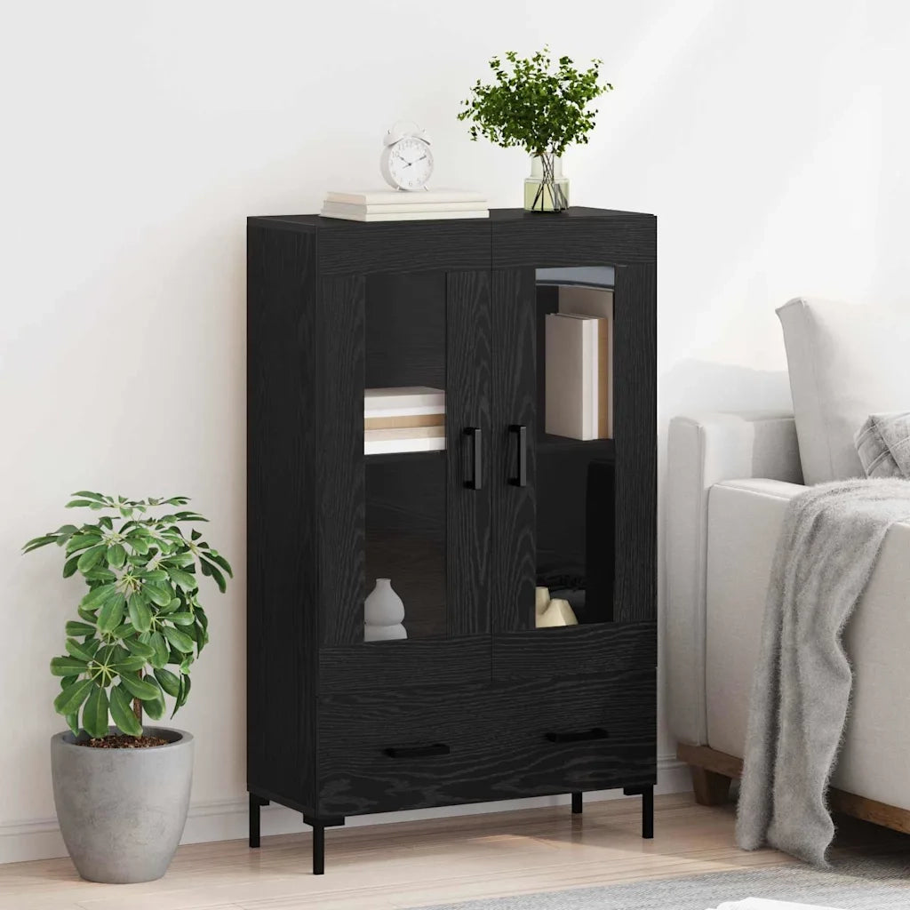 Credenza Rovere Nero 69,5 x 31 x 115 cm Legno multistrato 882525