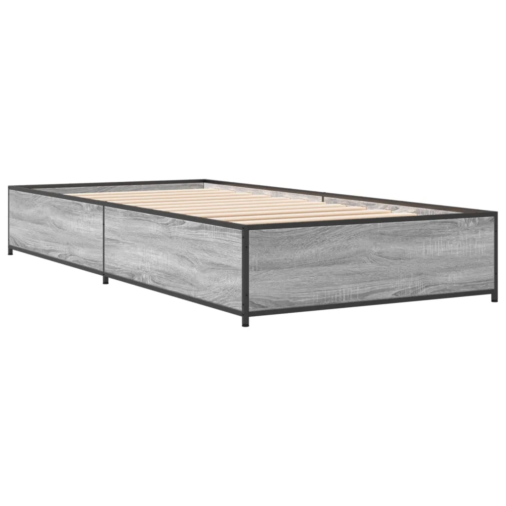Giroletto Grigio Sonoma 100x200 cm Legno Multistrato e Metallo