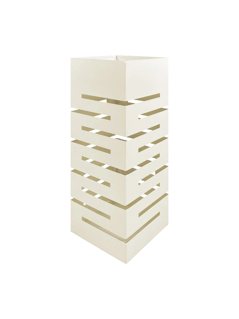 Portaombrelli Interno Esterno  Elegante in Metallo Con Ganci Per Ombrellini Design Moderno Modello 4 Panna