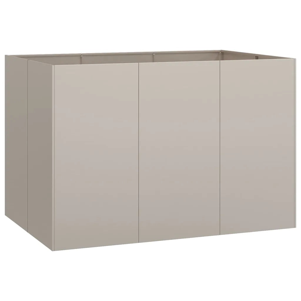 Fioriera-Vaso-Contenitore per Piante Arrugginita 120x80x80 cm in Acciaio Corten
