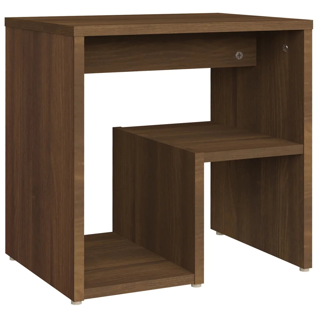 Comodini Rovere Marrone 2 pz-Set di 2 Tavolino da notte 40x30x40 cm in Legno Multistrato