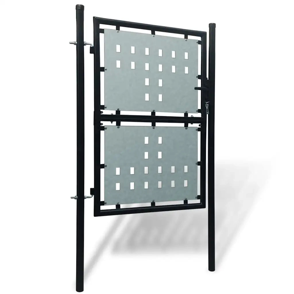 Cancello per Recinzione a una Porta Nero 100x150 cm 141687