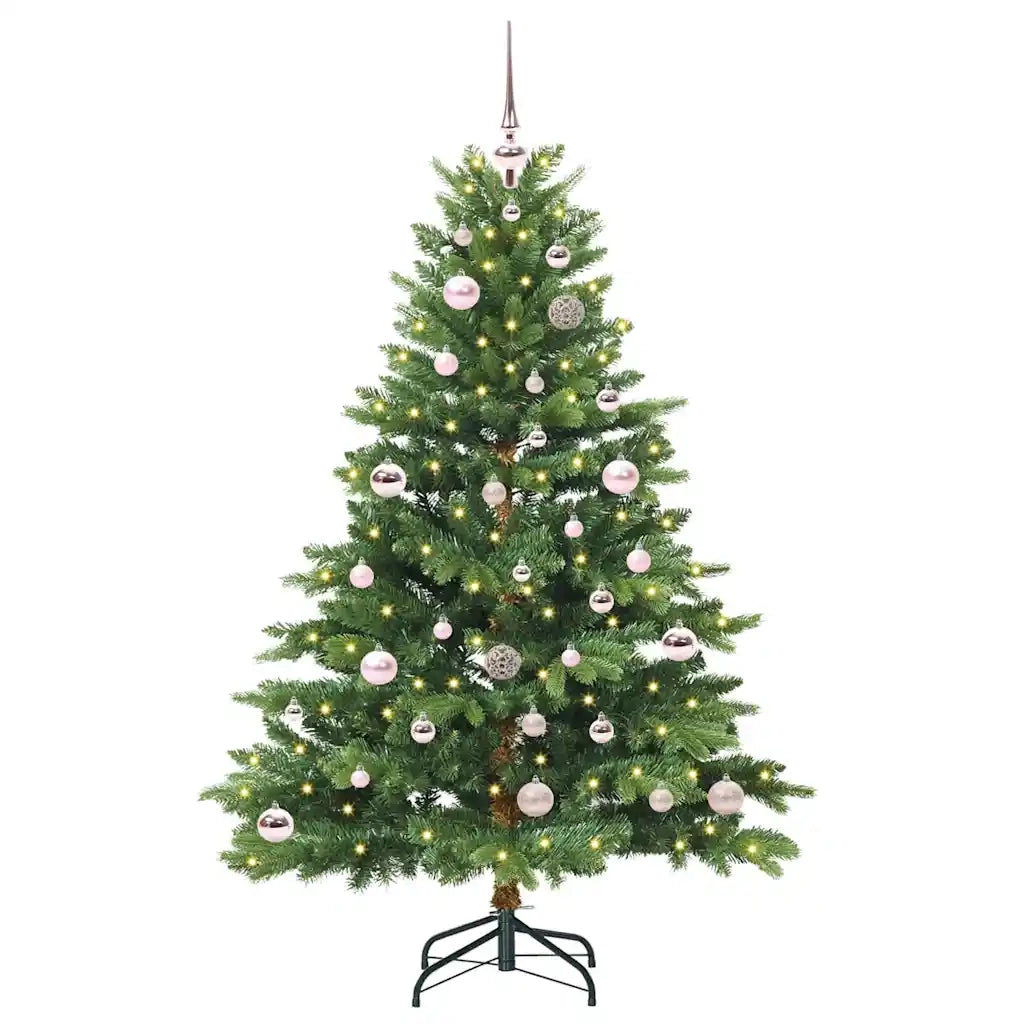 Albero di Natale artificiale con 150 LED Verde 150 cm PE e PVC 3397538