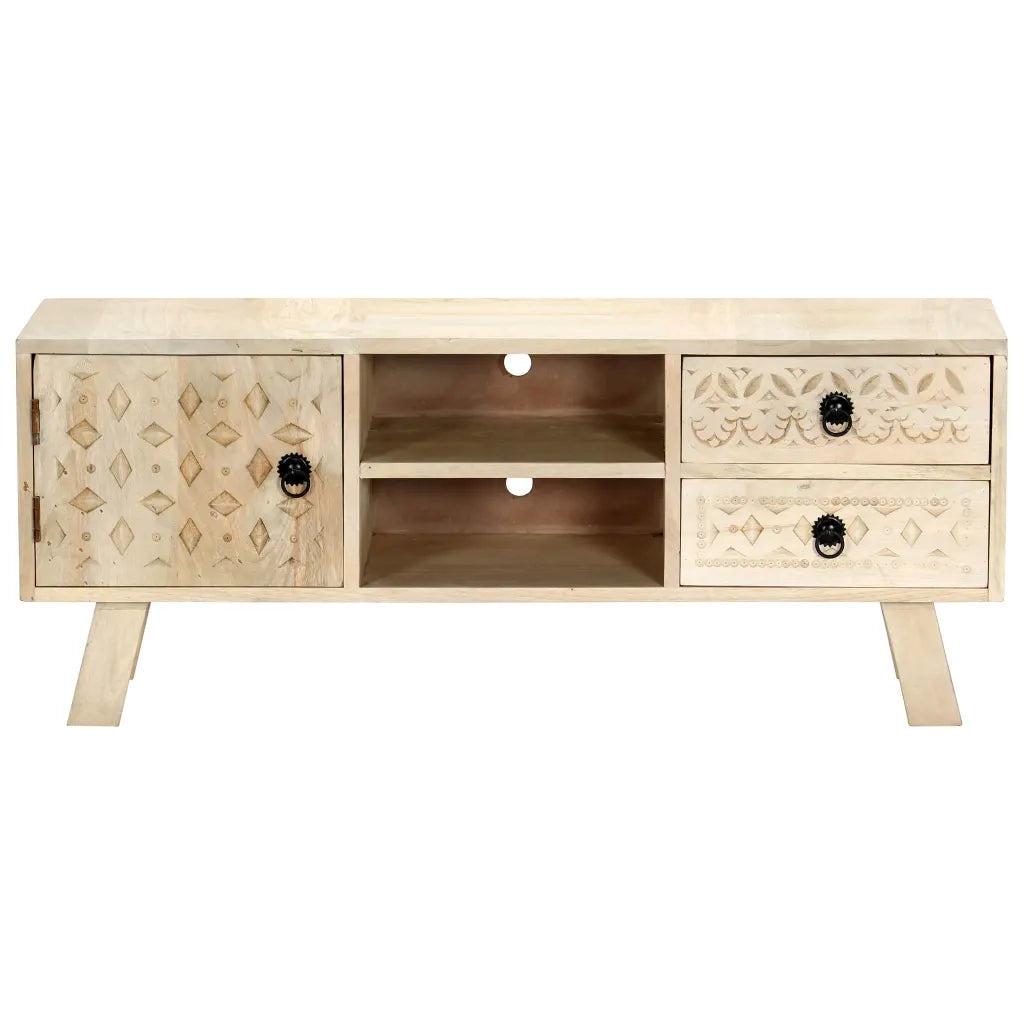 Mobile Porta TV 110x30x44 cm in Legno Massello di Mango 282869