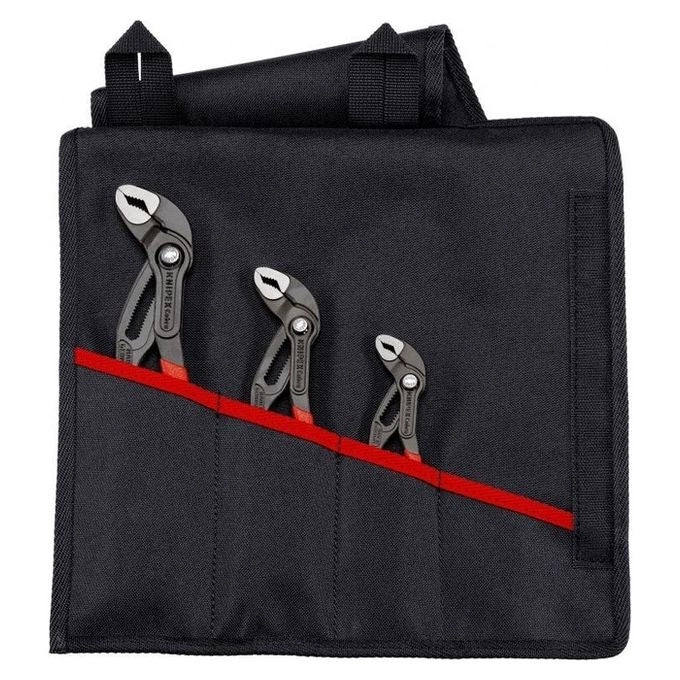 Knipex 00 19 55 S8 Cobra Set Pinze 3 pezzi per tubi e dadi 125 180 250 mm con borsa colore Rosso