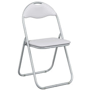 Sedia pieghevole 8 pz | Sedie da cucina Bianco e Grigio 48 x 43,5 x 81 cm
