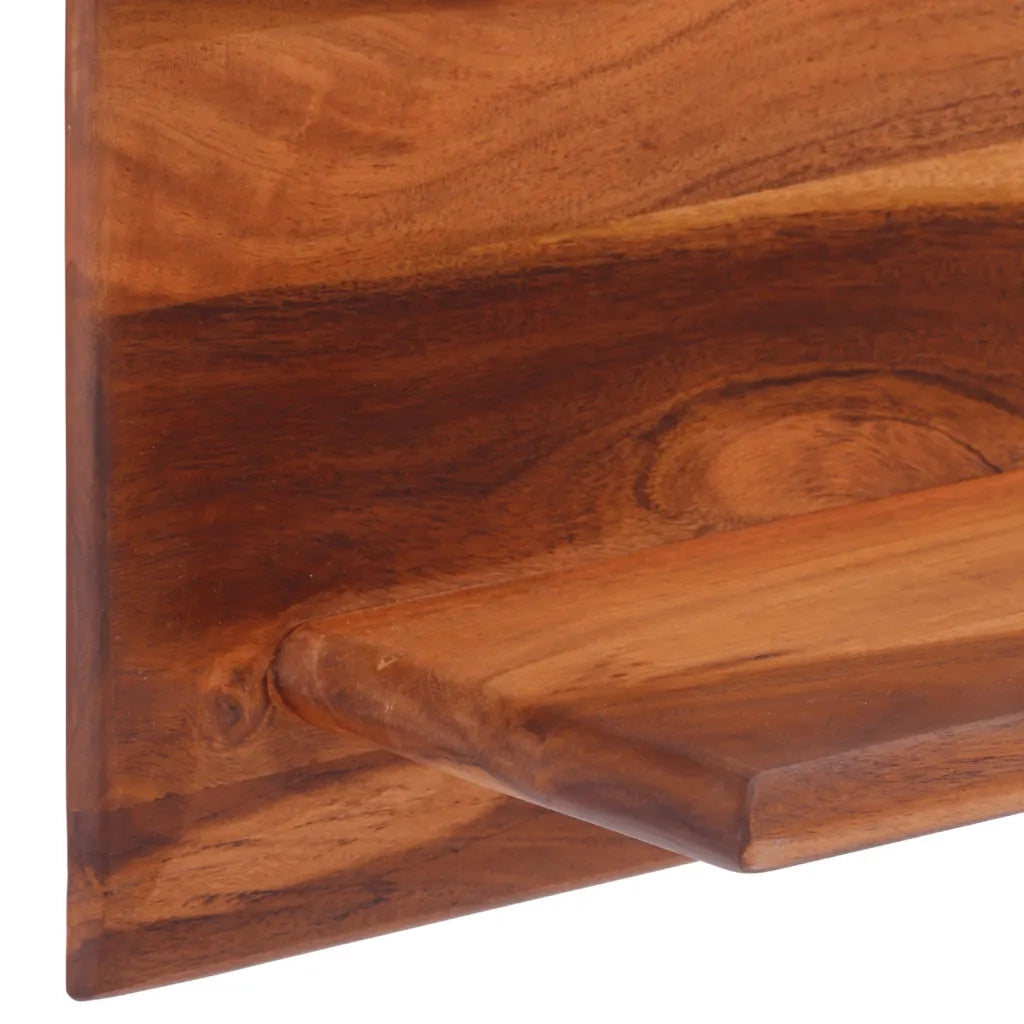 Mensole da Parete 2 pz 112x20x26 cm in Legno Massello di Acacia 356248
