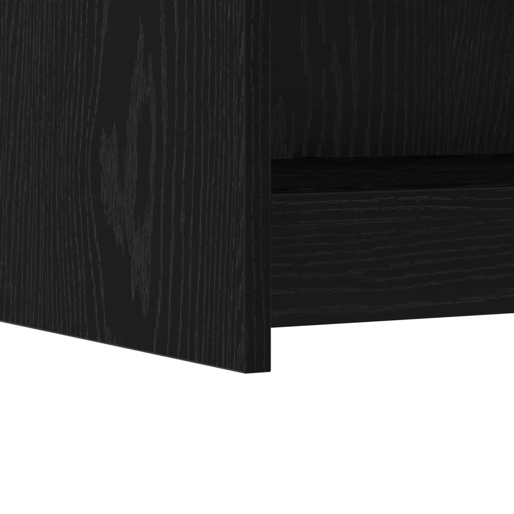 Credenza Rovere Nero 75 x 36 x 80 cm Legno ingegnerizzato 8011108