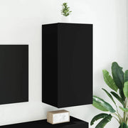 Mobile TV a Parete con Luci LED Nero 40,5x35x80 cmcod mxl 86197