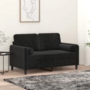 Cuscini Decorativi 2 pz Nero Ã˜15x50 cm in Vellutocod mxl 126529