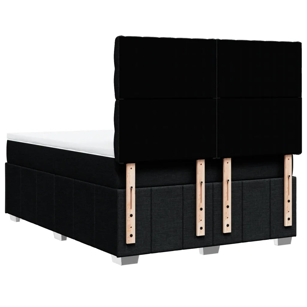 Giroletto a Molle con Materasso Nero 140x190 cm in Tessuto 3291672