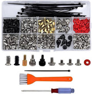 Set di Viti per Motherboard, Chassis e Dischi Duri con Cavo di Fissaggio, Spazzola e Chiave 362 Pezzi