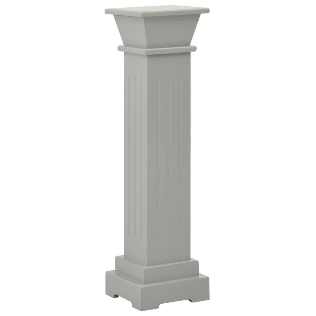 Portavasi classico a colonna quadrata 17 x 17 x 66 cm grigio MDF 02_0045032