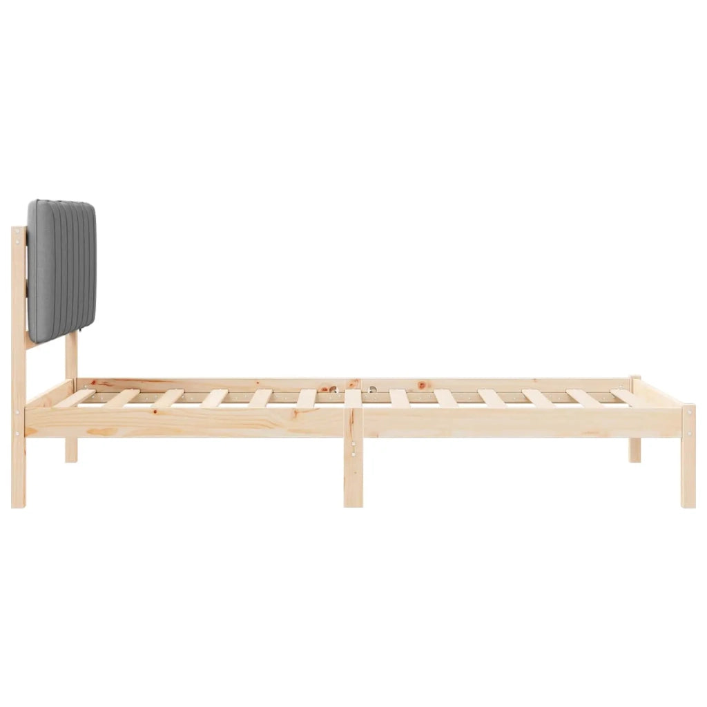 Letto con Testiera Rivestita Grigio chiaro 100 x 200 cm 878069