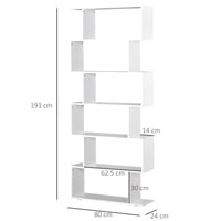 Libreria di Design Mobili Ufficio Scaffale in Legno 80x24x191 cm Bianco