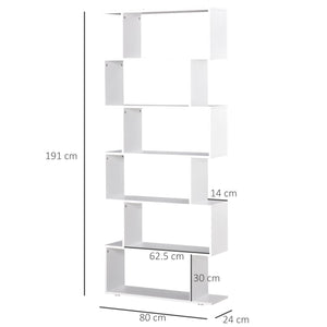 Libreria di Design Mobili Ufficio Scaffale in Legno 80x24x191 cm Bianco