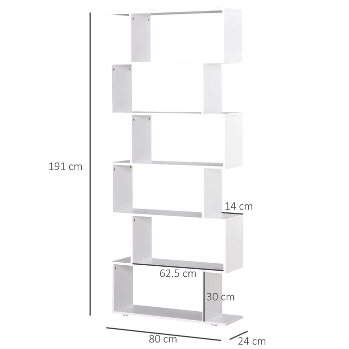 Libreria di Design Mobili Ufficio Scaffale in Legno 80x24x191 cm Bianco