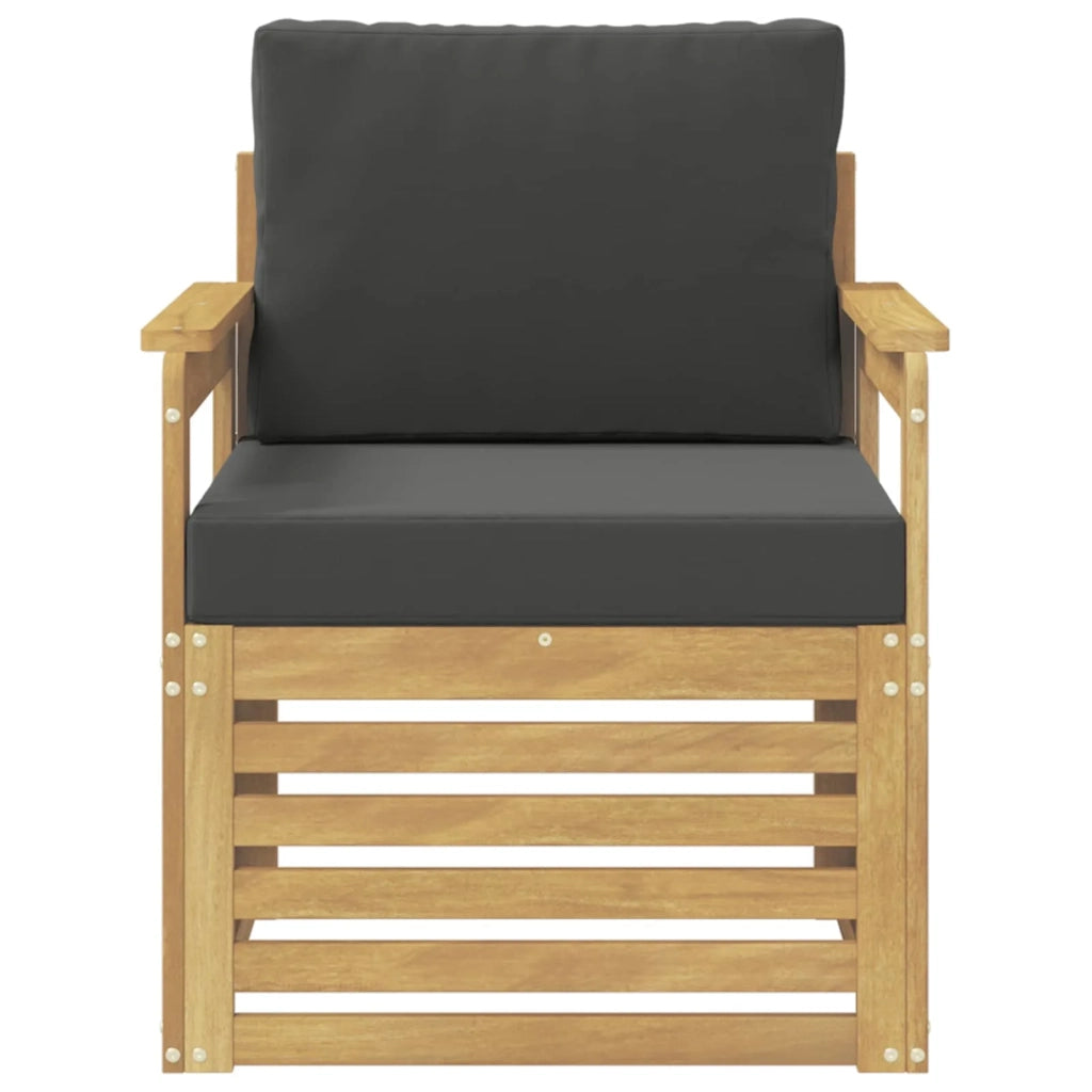 2 Pezzo Set di divani da esterno-Sofa da giardino Poliestere Bianco e Antracite 507924