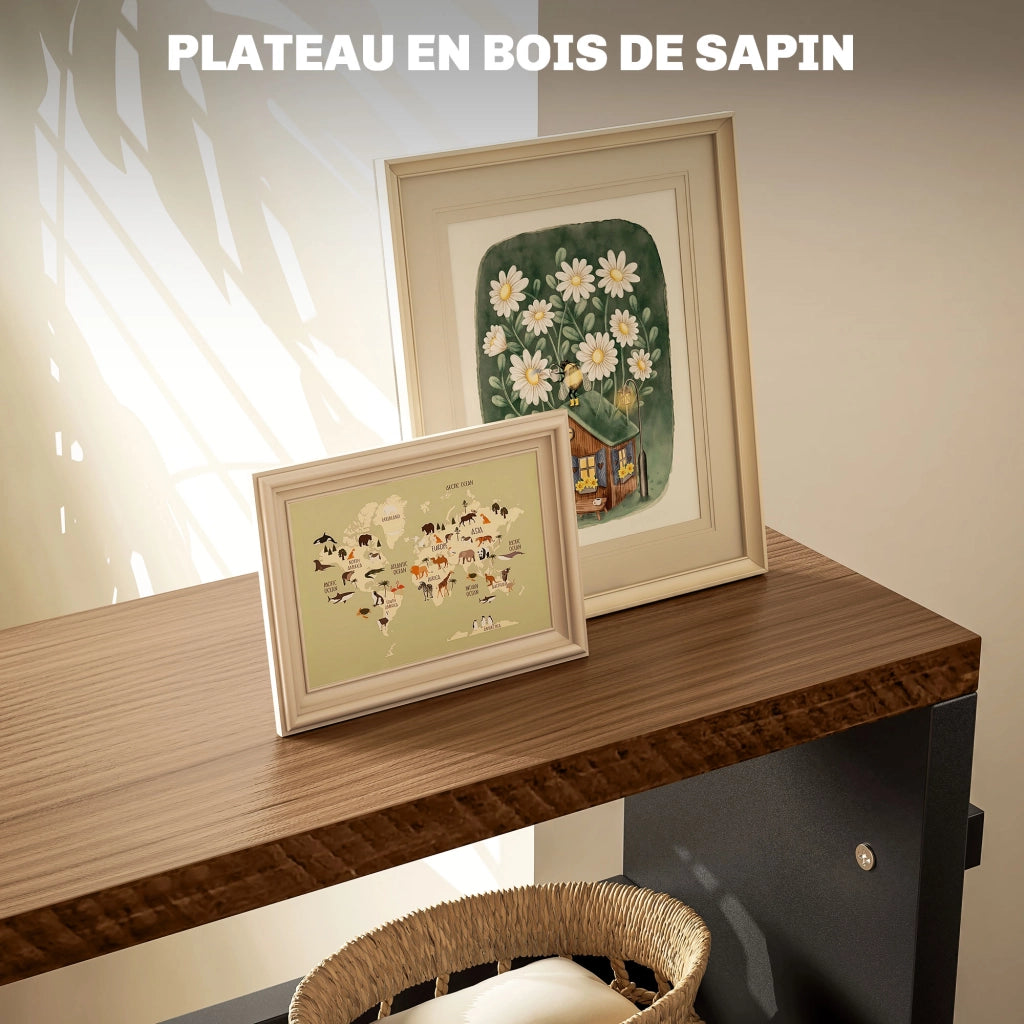 Carrello con cassetti e ruote 3 livelli ¨C zephmum ¨C 51.5x13x80 cm