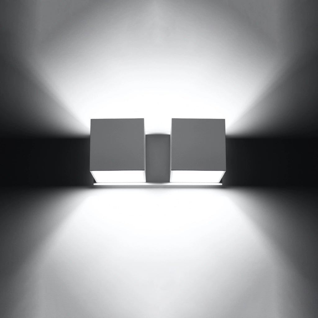 Applique Tetris 2 luci bianca alluminio G9 Pure Lume