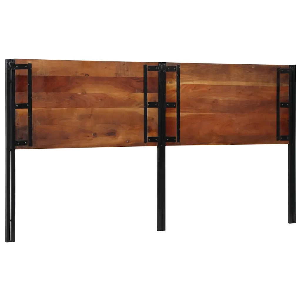 Testiera 200 cm in Legno Massello di Recupero e Ferro 4017559