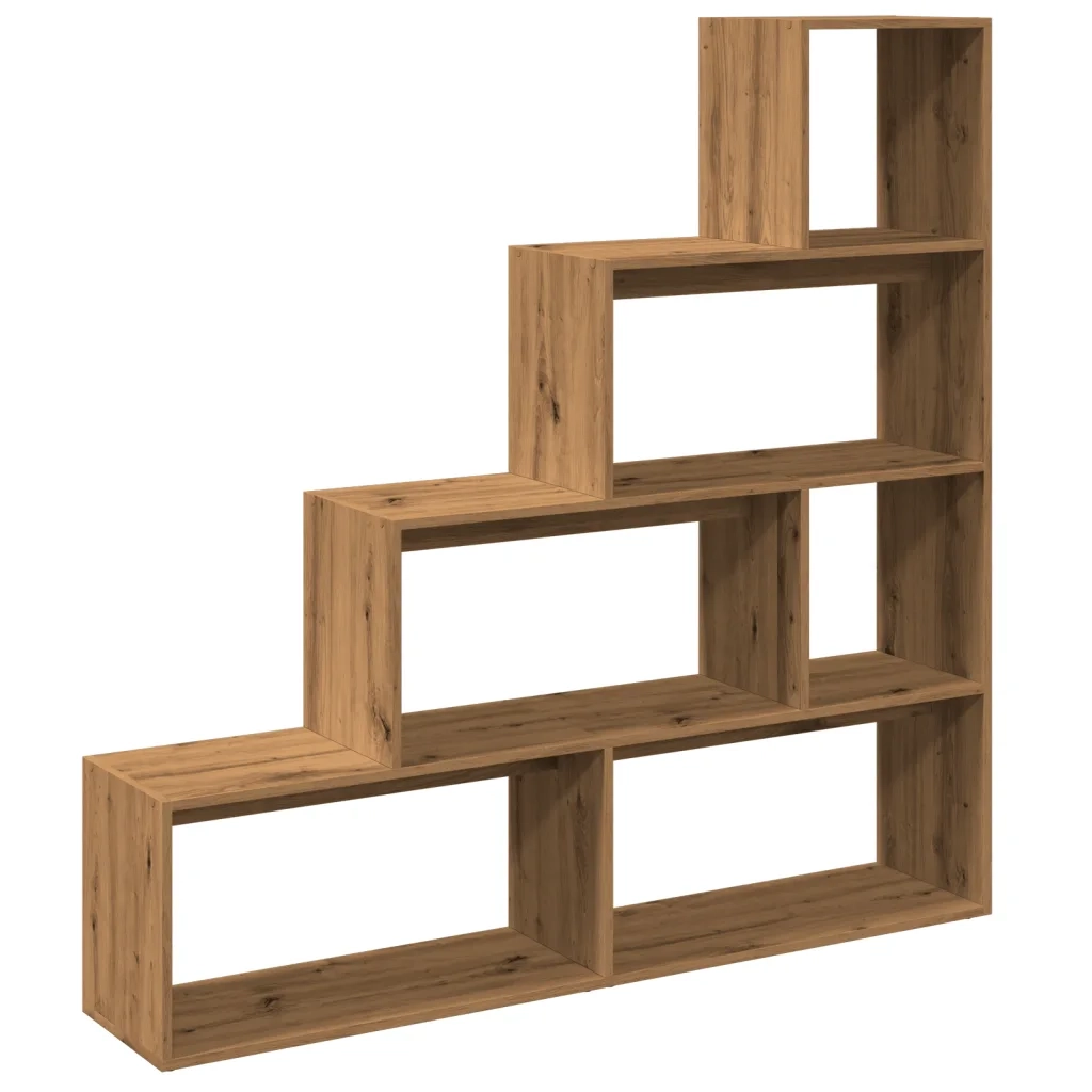 Libreria a 4 Ripiani Rovere 143,5x29x143,5 cm in Truciolato 858002